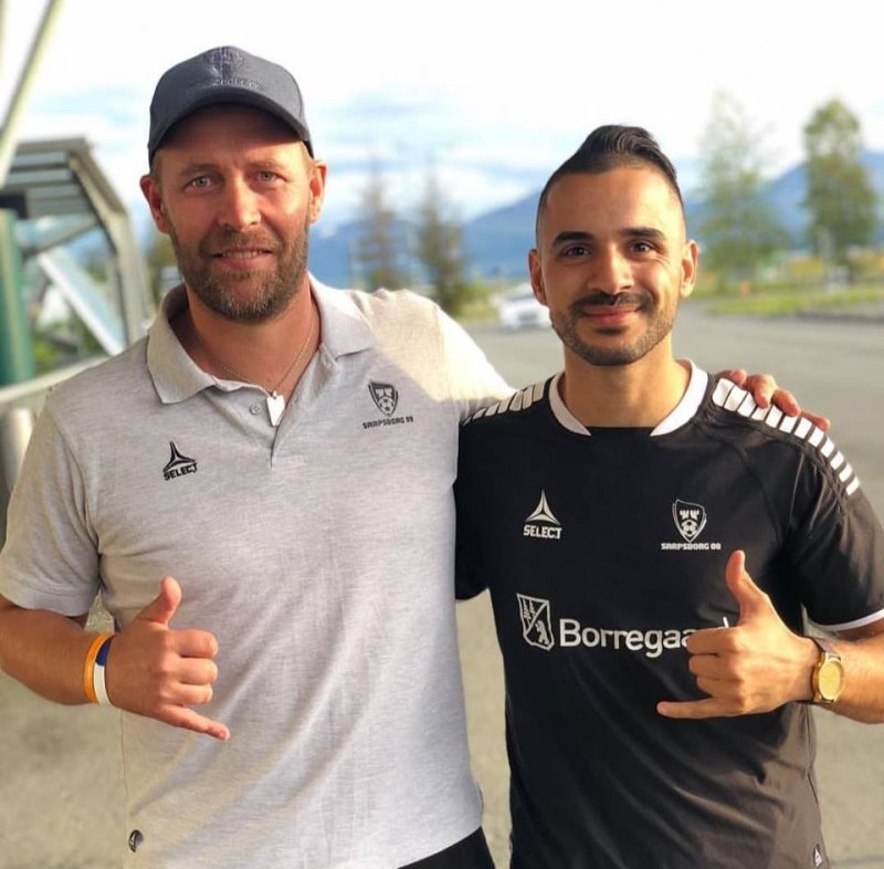 FORNØYD TRENERTEAM: Dan Atle Grønn og Rocky Paula. (Foto: Renathe Schjolden)